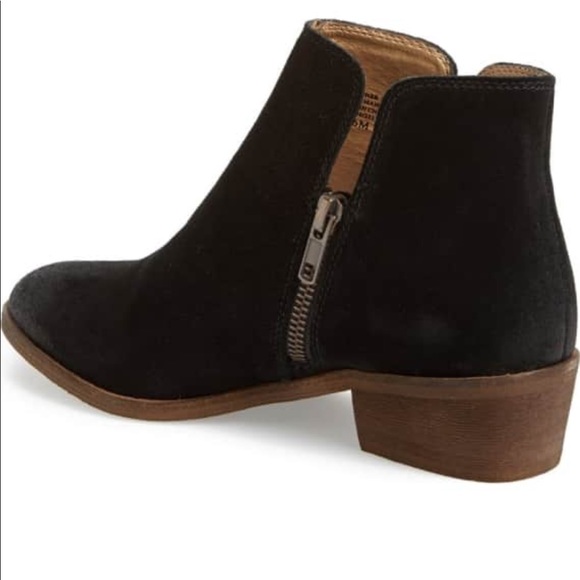 Splendid Hamptyn Almond toe black suede booties - Picture 2 of 6